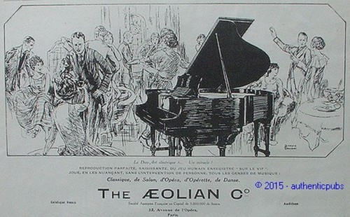 Publicite the aeolian - duo, art