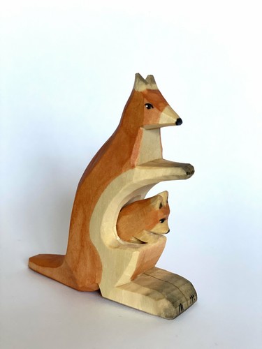 Wooden kangaroo with - wooden,