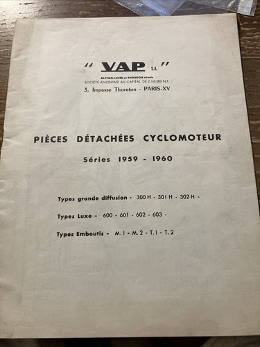 Ancien catalogue pièces - ancien,