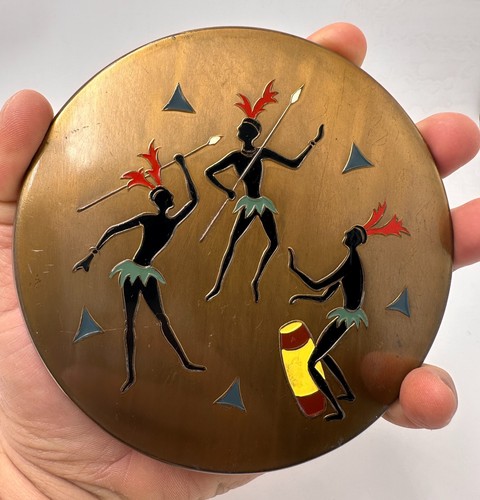 Ancienne plaque ronde - , danse