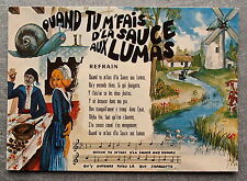 QUAND TU M FAIS D LA SAUCE AUX LUMAS chanson floklore breton       postcard