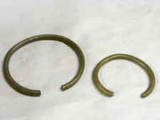 LOT DE 2 BRACELET TORQUE BRONZE ART ETHNIQUE ANCIEN BIJOUX JEWEL