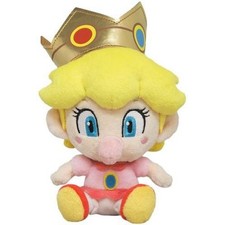 Peluche Super Mario Bébé Peach Jouet Doll Remplie 15cm Sanei Boeki