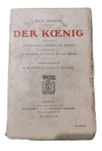 Livre der koenig karl rosner - koenig,