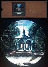 PLAQUE à système  1870 - CHAPELLE DE GUILLAUME TELL  / lanterne magique