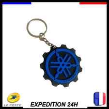 porte clé moto caoutchouc Yamaha bleu