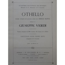 VERDI Giuseppe Othello Opéra