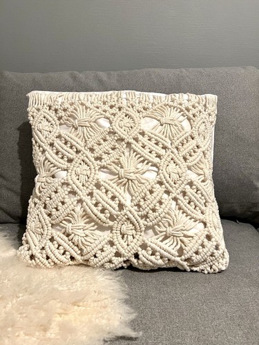 Coussin déhoussable macram - déhoussable, "macram"