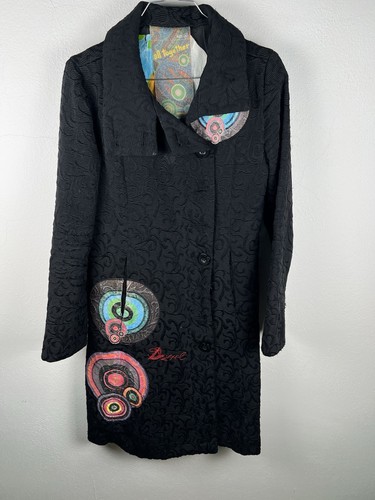 Manteau noir desigual femme - noir, en