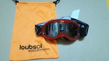 masque de ski neuf Loubsol enfant rouge avec son étui écran vert antibuée