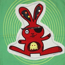 Sac en tissu avec application - lapin pirate - sac en tissu