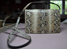 Ancien sac à main femme en peau de serpent vintage
