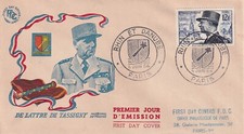 Enveloppe 1er jour Maréchal de Lattre de Tassigny Rhin et Danube 1954 FDC