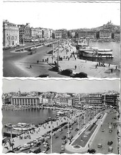 2CP  BOUCHES DU RHÔNE  MARSEILLE :    PORT  BATEAUX  VOILIERS
