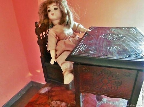 Meuble ancien table - de, poupée