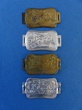 LOT 4 PLAQUES FISCALES VELO / ANNEES 1936 / 1937 / 1938 / 1939 / ORIGINALES