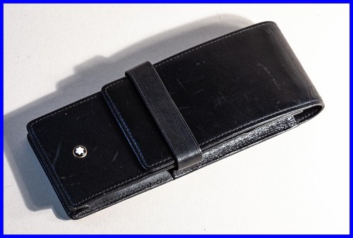 Montblanc étui cuir noir - montblanc, en