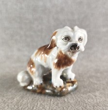 FIGURINE STATUETTE PORCELAINE CHIEN PORCELAIN RUSSE RUSSIAN MOSCOW POPOV 19 EME