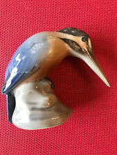ROYAL COPENHAGUE OISEAU PORCELAINE MARTIN PECHEUR VERS 1900 PEINT MAIN SIGNE