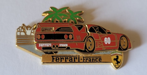 Pins ferrari rouge numero - rouge, 60