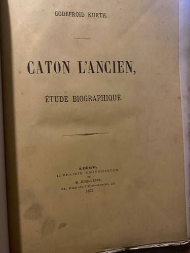 Kurth godefroid caton ancien - kurth, l'ancien