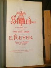 Ernest Reyer Sigurd partition chant piano ancienne reliée éditions Heugel opéra