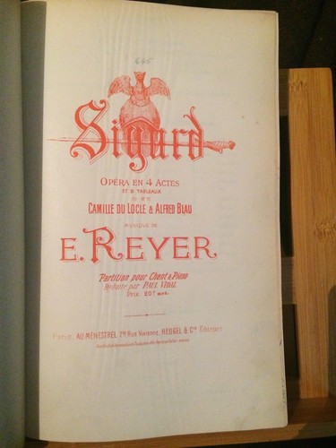 Ernest reyer sigurd partition - ernest,