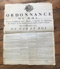 affiche royale d'époque louis