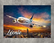 Puzzle Avion de ligne personnalisé avec prénom