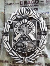 Insigne de Béret  1° REC Indochine h. 48 mm LÉGION ÉTRANGÈRE Retirage Drago  FFL