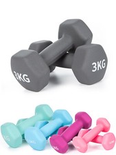 Lot de 2 haltères en néoprène haltères courts poids surface en néoprène antid...