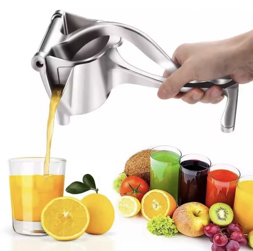 Manual aluminum citrus juicer - aluminum,