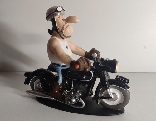 Figurine moto résine joe - moto, en