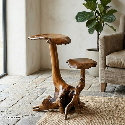 Figurines champignons bois - champignons, en