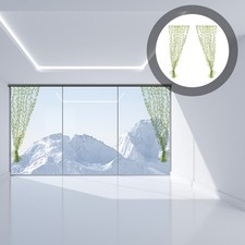  Voile Curtains Panneaux De Fenêtre Transparents Voilages Rideaux Balcon