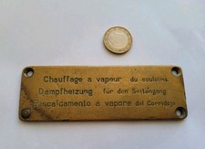 Ancienne plaque de train wagon