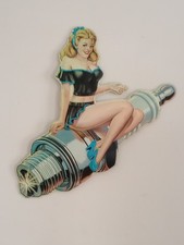Tole peinte pin-up sur bougie