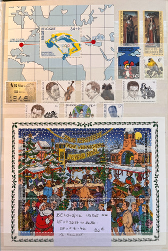 Timbres belgique 1996 - timbres, yt