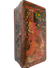 ANCIENNE BOÎTE TÔLE MÉTAL LITHOGRAPHIE USINE PUBLICITAIRE PARIS PAS ÉMAILLÉE