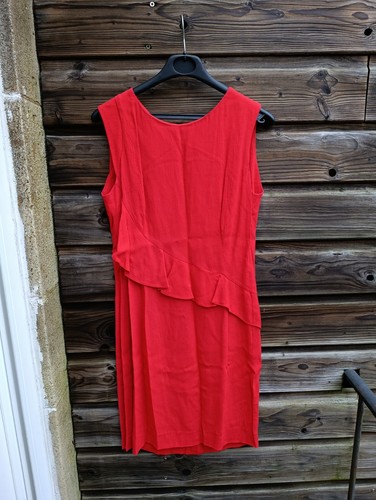 Robe courte rouge - , à