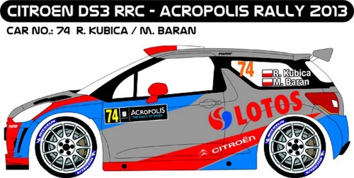 Decals citroën ds3 rrc - 1/43,