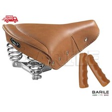 Selle MONTEGRAPPA HISTORIQUE + Poignées Vélo Époque - Baguette - Vintage Marron