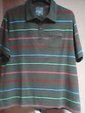 Polo Jules kaki rayures multicolores T XXL