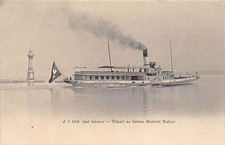 Suisse - GENÈVE - Départ du bateau-salon Général Dufour - Ed. Jullien frères J.J