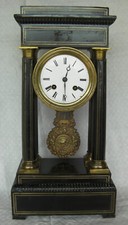 Pendule portique XIXème Restauration clock uhr orologio