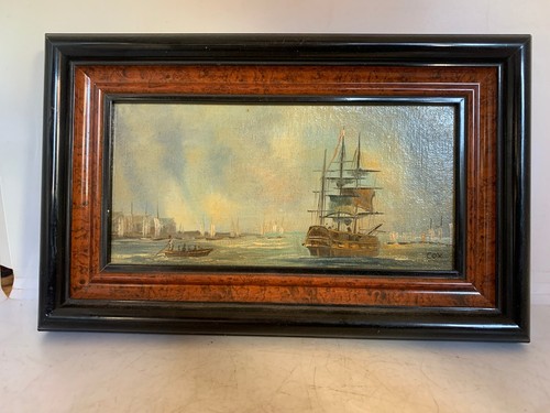 Ancienne peinture marine signe - ancienne,