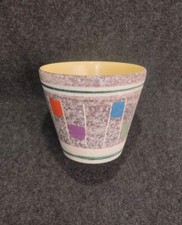 Cache Pot Vintage 50-60 Céramique Email Polychrome Germany