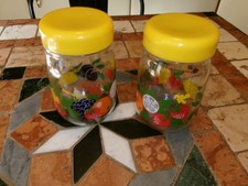 Lot de 2 Bocaux  en verre "Le