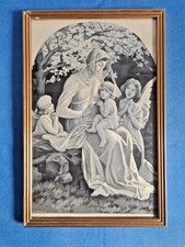 SUPERBE TABEAU SOIE TISSÉE NEYRET FRERES D'APRES E. SONREL ARTISTE ART NOUVEAU