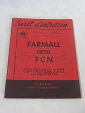 MC CORMICK TRACTEUR FARMALL DIESEL FCN  livret entretien  MAINTENANCE MANUAL